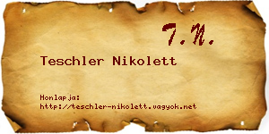 Teschler Nikolett névjegykártya