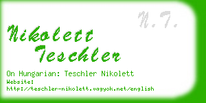 nikolett teschler business card